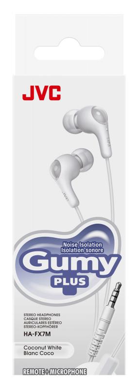 JVC Gumy Plus Wired Earphones White HA FX7M WN U Core