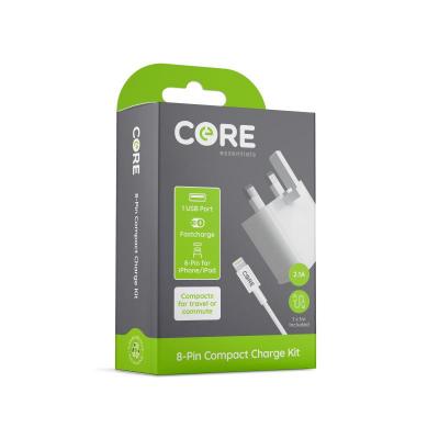 Core 8-Pin Compact Charge Kit for iPhone 2.1A