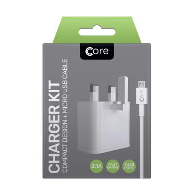 Core Single Compact Charger Kit for Android 2.1A