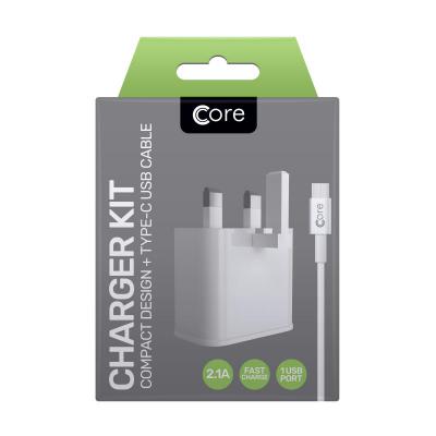Core Single Compact Charger Kit Type-C White 2.1A