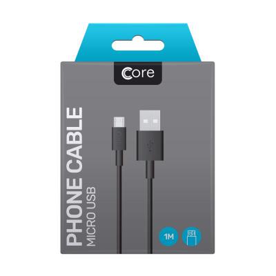Core Micro USB Cable 1M Black 1A