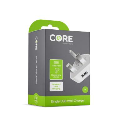 Core Single USB Wall Charger 1A
