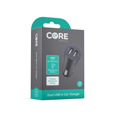 Core Dual USB Car Charger Black