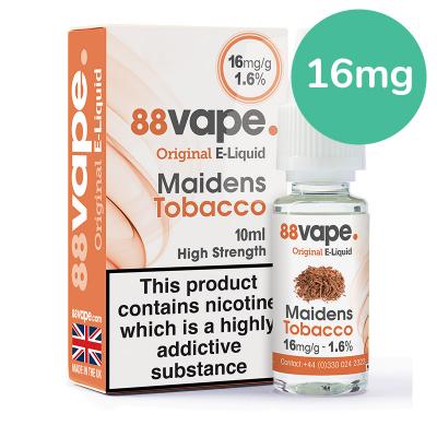 88Vape Maidens Tobacco 16mg 10ml 10 pack