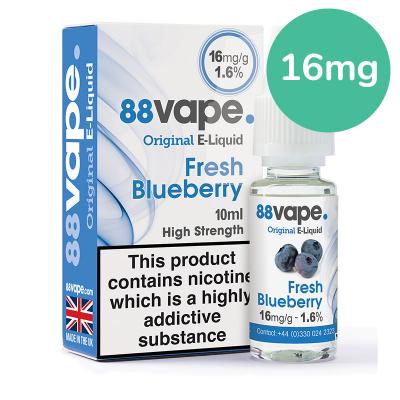 88Vape Fresh Blueberry 16mg 10ml 10 pack