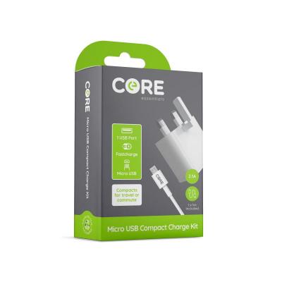 Core Micro USB Compact Charge Kit 2.1A
