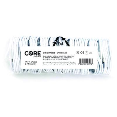 Core 10 Pack 8-Pin Cable 1M 1A
