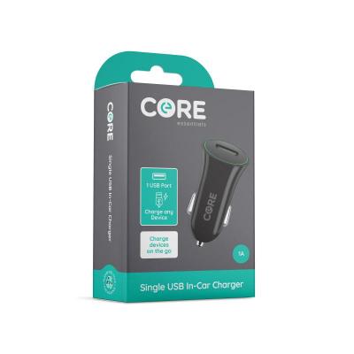 Core Single USB Car Charger Black