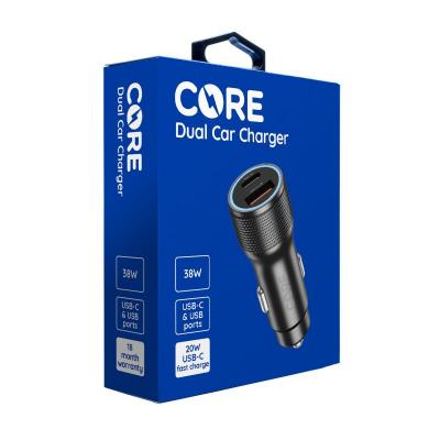 CORE Dual Car Charger 38W