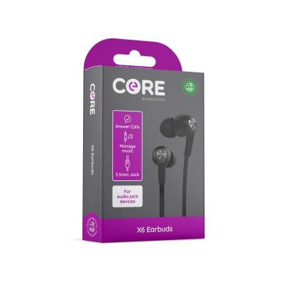 NEW Core X6 Earphones Black