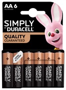 Duracell Simply AA Batteries 6 Pack