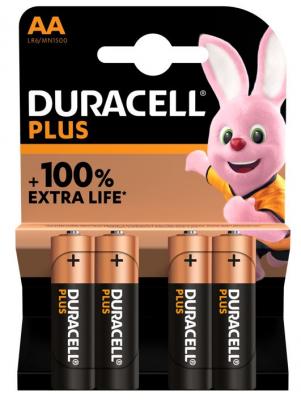 Duracell Plus 100 - AA Batteries 4 Pack