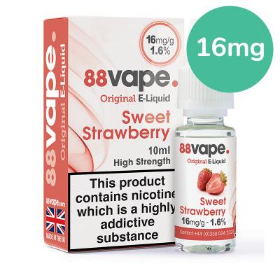 88Vape Sweet Strawberry 16mg 10ml 20 pack