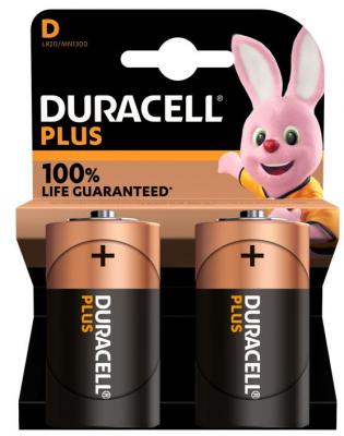 Duracell Plus 100 - D 2 Pack