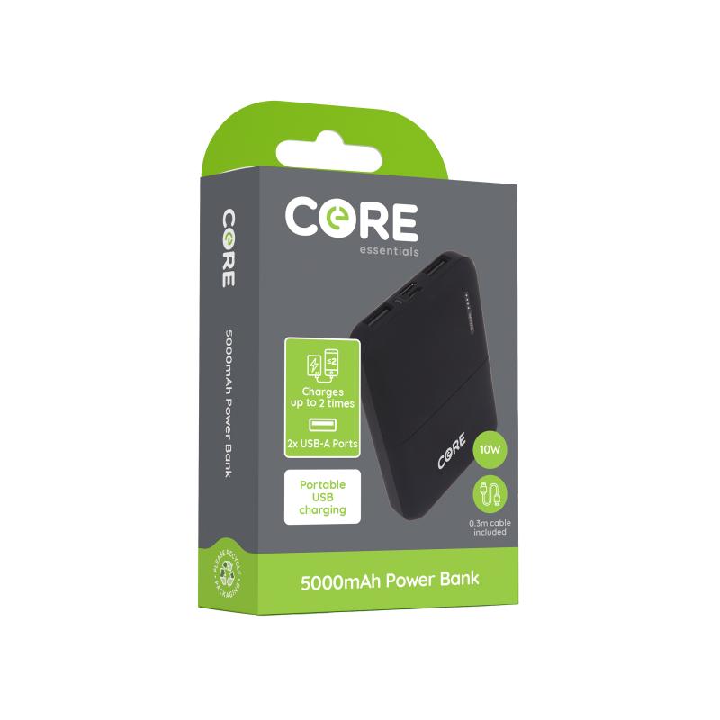 Core Power Bank 5000mAh Black