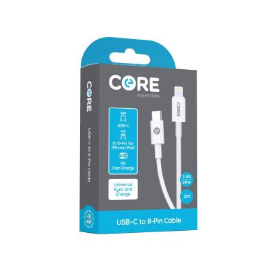 Core PD USB-C to 8-Pin Cable 2M 20W