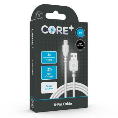 CORE+ 8-Pin Cable 1m White 3A/15W