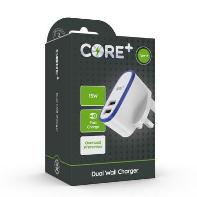 CORE+ Dual Wall Charger 15W