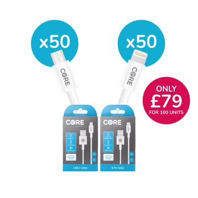 50 8-Pin & 50 Type-C Fast Charge Cables