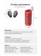 Outdoor Wireless Speaker with Earbuds Red