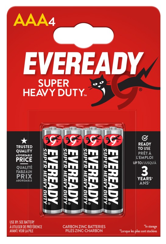 Eveready Zinc AAA 4 Pack - Box of 12