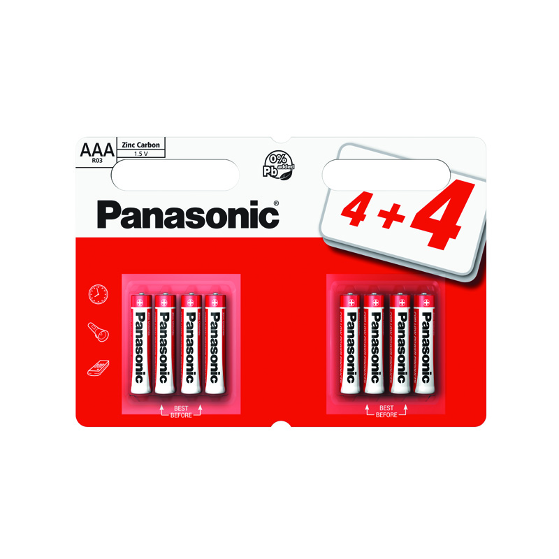 Panasonic Zinc AAA 8 Pack - Box of 20