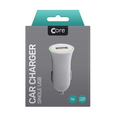 Core Car Charger Single USB White