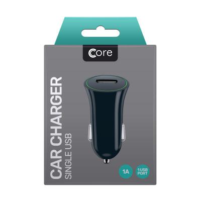 Core Car Charger Single USB Black