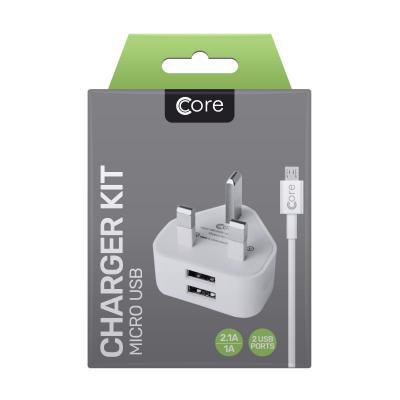 Core Dual Charger Kit for Android White