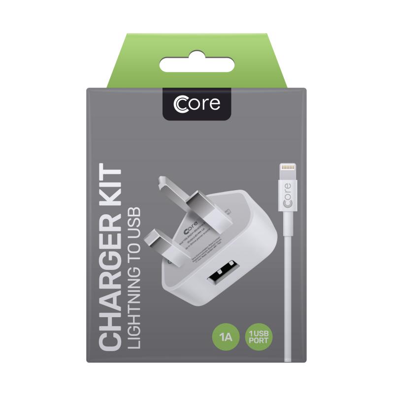 Core Essentials 8-Pin USB Cable 1m White Fast Charge - for iPhone & iPad -  Harrisons Direct