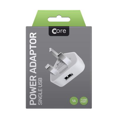 Core Power Adaptor Single USB White