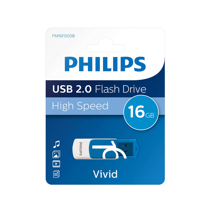 Philips USB 2.0 16GB Vivid Edition Blue